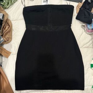 Elegant Black Strapless Dress